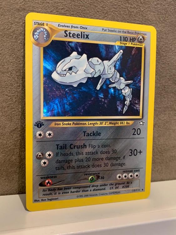 15/111 *1.Edition Steelix Holo ENG Pokemon Neo Genesis | Kaufen