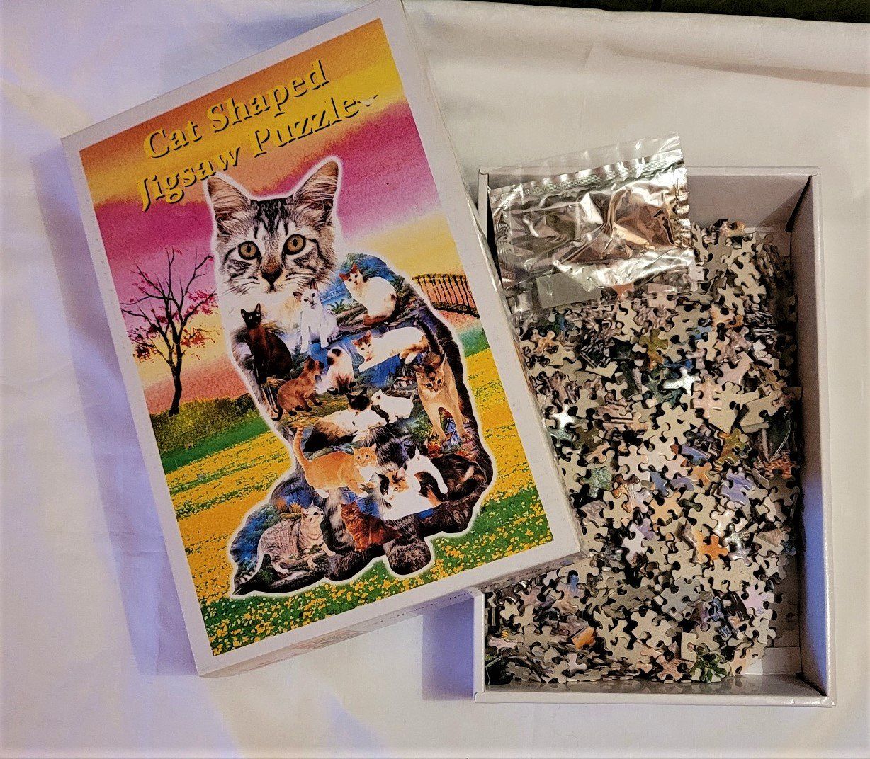 Puzzles: Katzen-Puzzle 1000er - Katzenumriss – Gebraucht aus Madiswil von Laubfleck 4