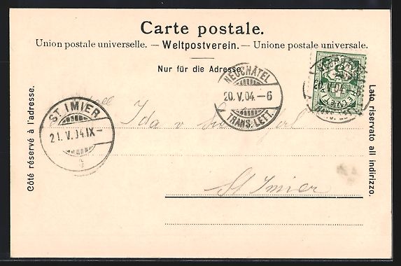 Cartoline postali: Neuchatel, Totalansicht mit Wasserblick  – Usato da Berlin venduto da bartko-reher 1