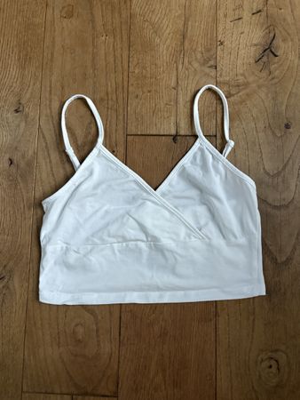 Crop Top Weiss in Grösse S