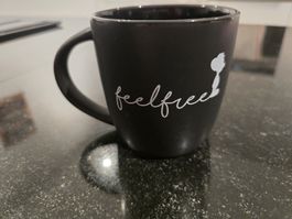Tasse euromaus"feelfree' Schwarz Europa Park Sammlerstück