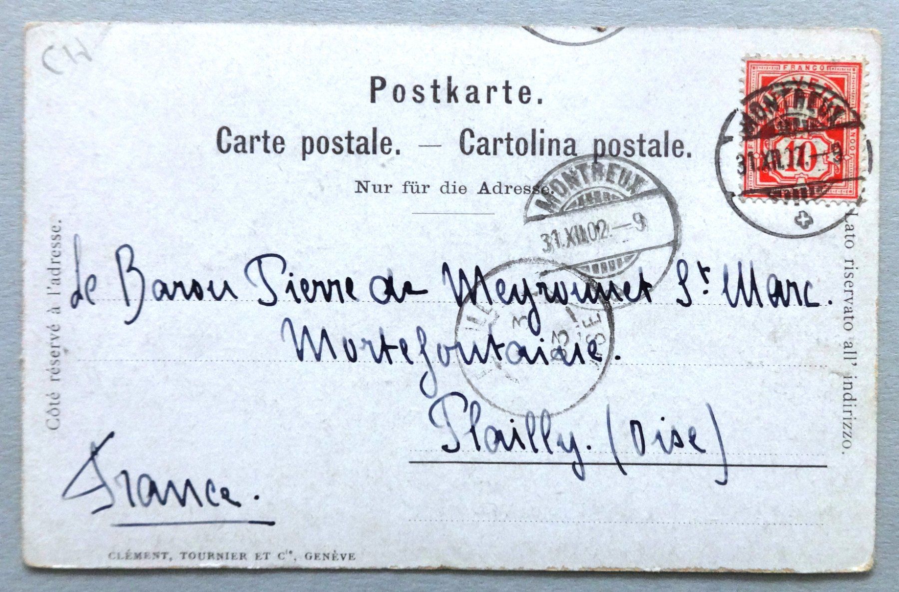 Ansichtskarten: Eglise de Montreux – Gebraucht aus Fétigny von Billy2miny 1