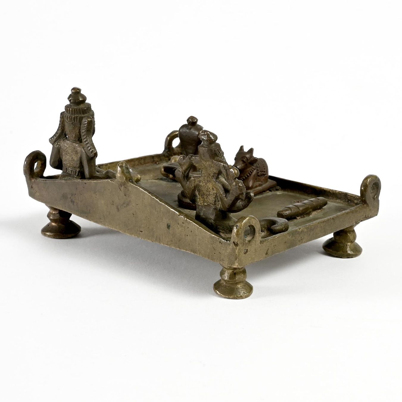Sculture & Statue: Antiker Bronze Miniatur Altar, Indien – Usato da Bern venduto da chamunda 2