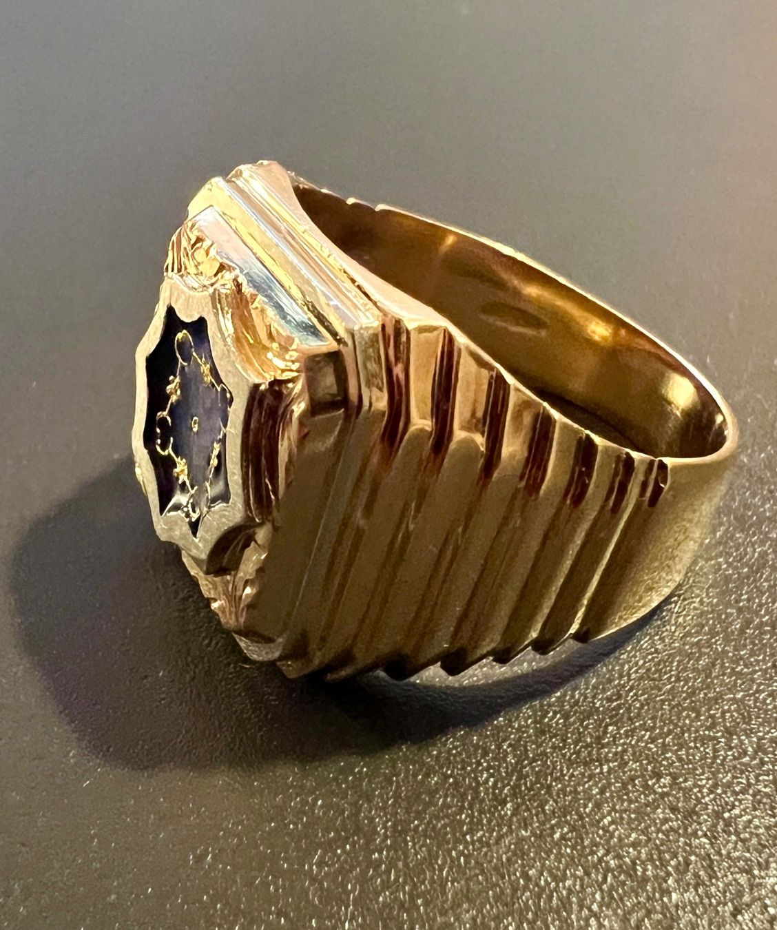 Ringe: Gold-Ring 18 K mit Emaille – Gebraucht aus Chur von Penting1935 3