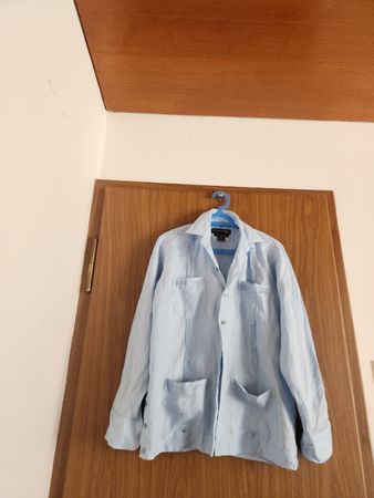 Chemise Guayabera Yucateca Elite bleu taille 36 lin(T.U)