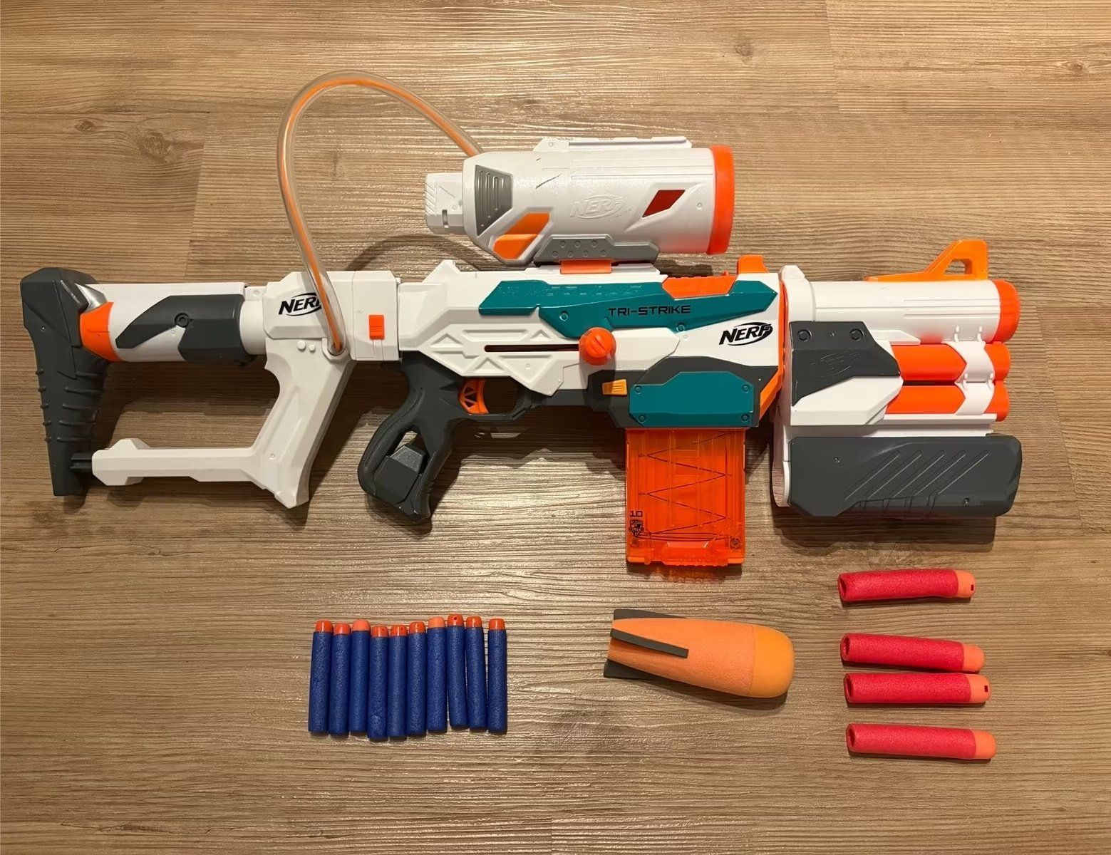 Nerf Spielzeuge: Nerf N-Strike Modulus Tri-Strike – Gebraucht aus Zihlschlacht von ena_n99x