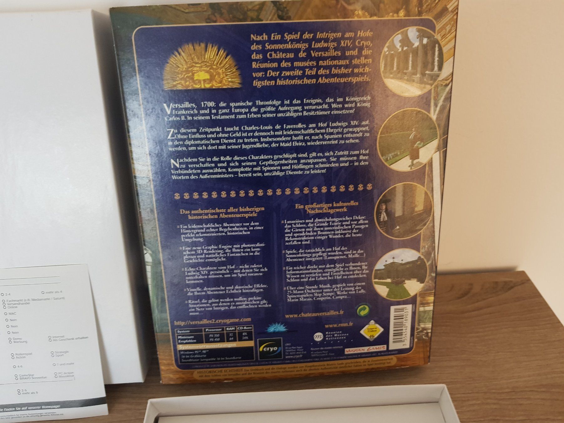 Giochi: Versailles II Das Testament - PC Spiel Big Box – Usato da Bassersdorf venduto da retrolab 2