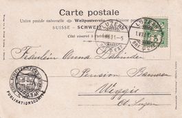 AK Eidg.Schützenfest Luzern 1901 mit Ziffermuster 65B