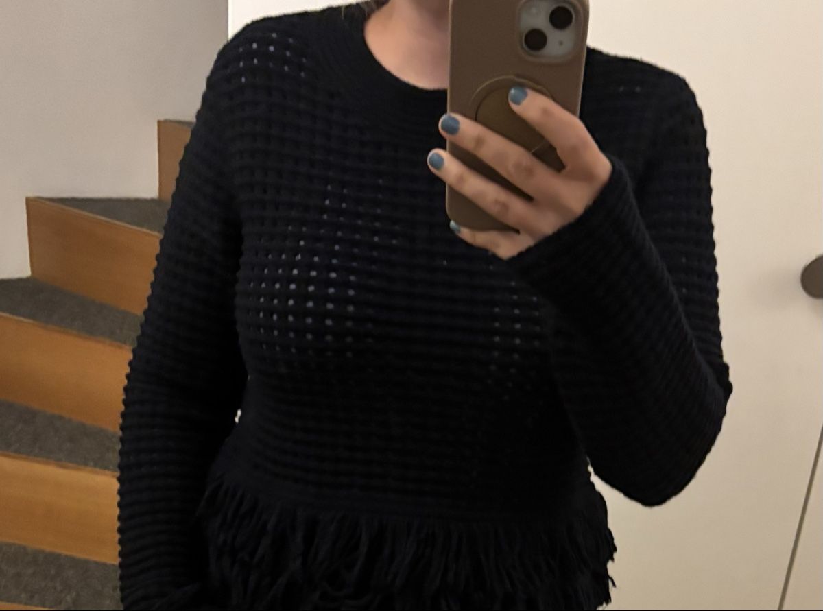Zara Pullover & Sweatshirts: Zara Pullover mit Fransen / Lochmuster Gr.L – Neu (gemäss Beschreibung) aus St. Gallen von heartbug 3