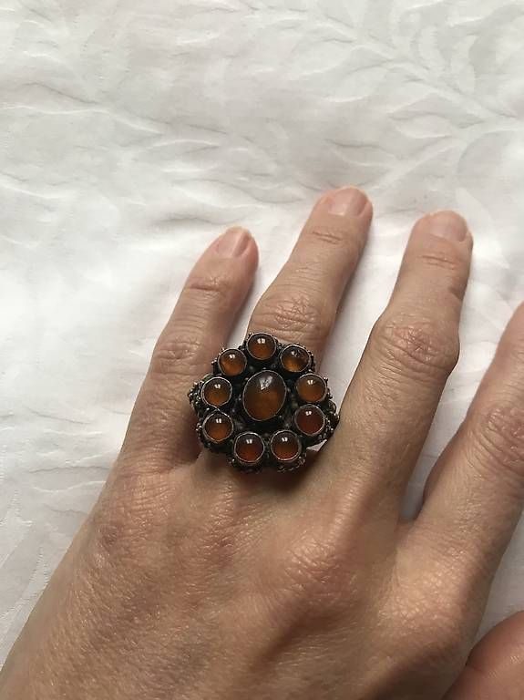 Ringe: Silberring mit Bernstein – Gebraucht aus Zürich von kel_x6fk