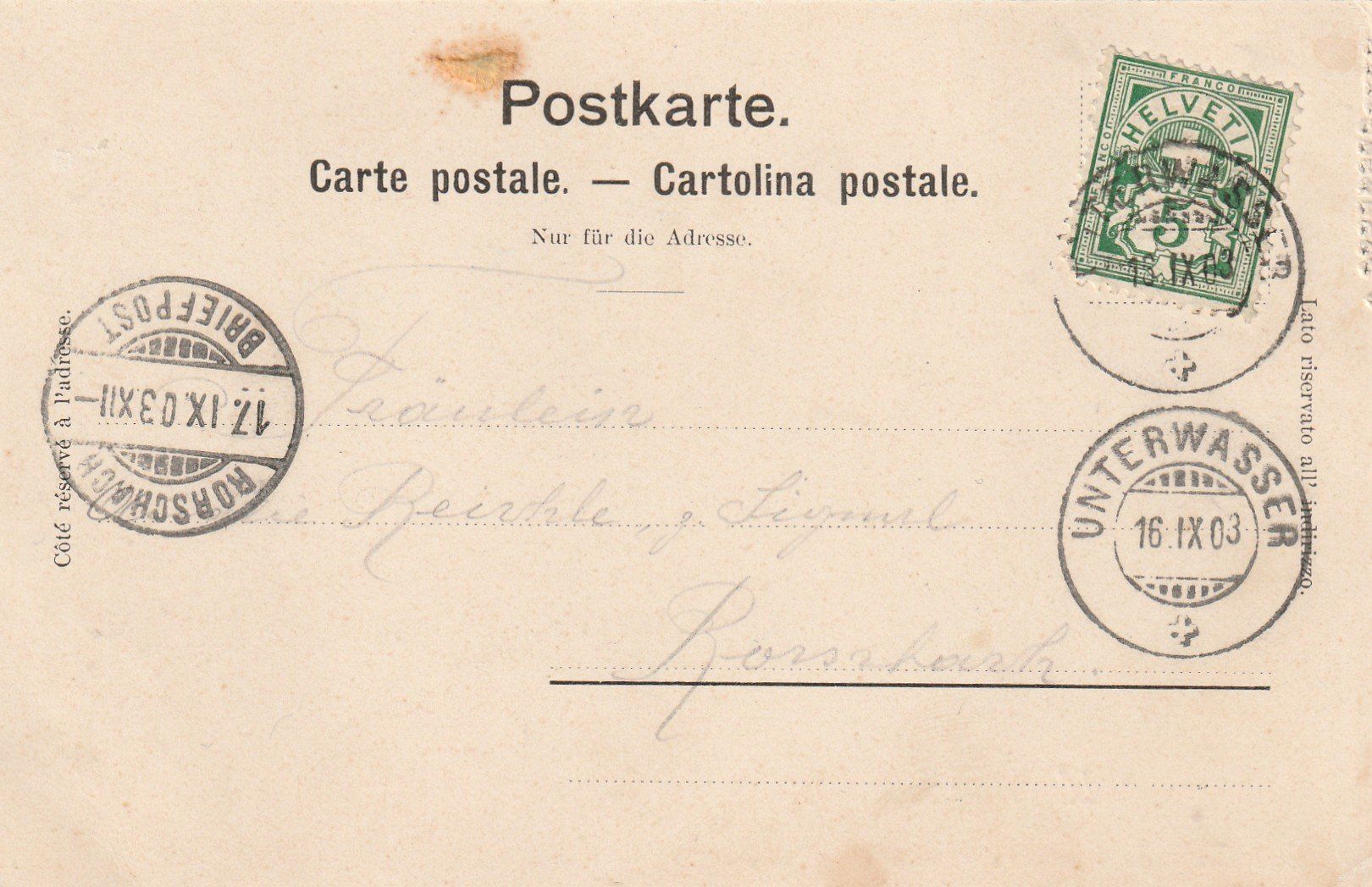 Cartoline postali: Unterwasser – Usato da Rorschacherberg venduto da fratovi2 1