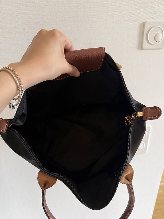 Longchamp Borse da donna: Longchamp Le Pliage Tote Bag Black/Brown – Usato da Zürich venduto da nef_z5q5 3