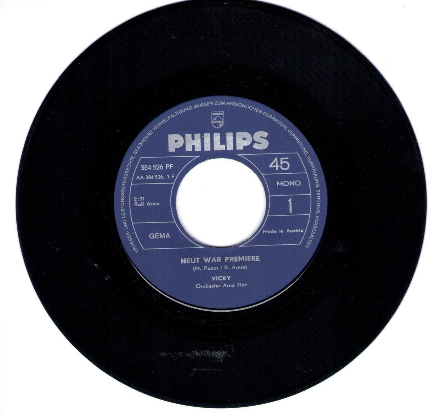 Dischi in vinile: VICKY: Heut war Premiere – Usato da Goldach venduto da Pw1427 1