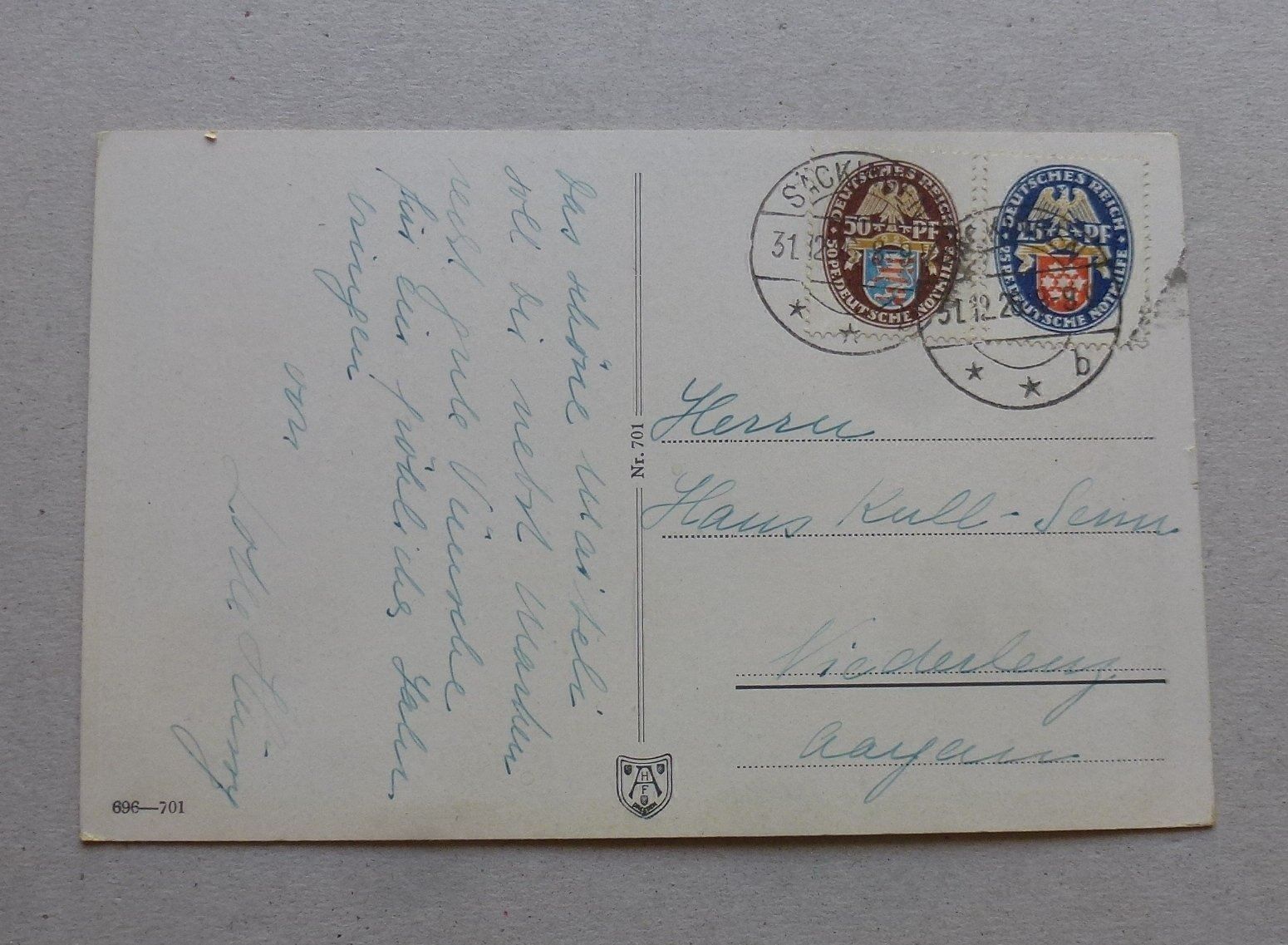 Tutti i francobolli: ++ Deutsche Nothilfe, Säckingen, 31.12.26 – Usato da Walkringen venduto da Casablanca777 6
