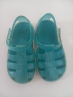 Kinder Wasser-Sandalen Türkis, Klettverschl Gummi Grösse 22