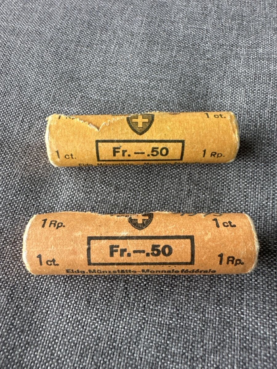 Tutti le monete: 2 Rollen, 1 Räppler, 1968 & 1975 – Usato da Baar venduto da Hillsboro 1