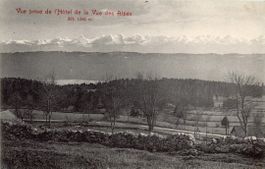 Vue des Alpes  NE  Tampon é faisceau: VUE DES ALPES  en 1913