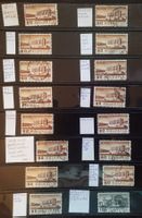 Nr. 213 Völkerbund Lot 14 Abarten, alle beschriftet hoher Kt