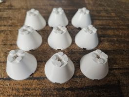 lego 3943b lot de 9 pièces White Cone 4 x 4 x 2 with Axle