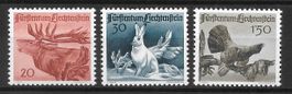 Liechtenstein Serie 210 - 212 * Jagdserie I 10.12.1946