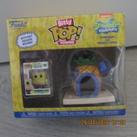Funko Bitty Pop! Spongebob & Gary, mit Ananas Haus Neu!