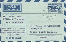 Swissair Letztflug CV-440 Innsbruck - Zürich 1968