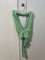 Top donna a righe verde con laccetti taglia M nuovo