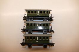 Märklin H0: 3x2.Kl. Personenwagen mit Plattformen