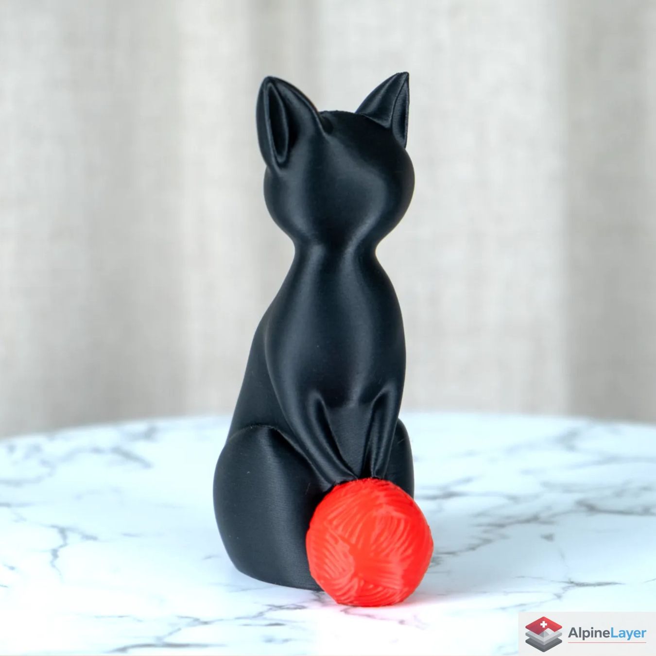 Sculptures & Statues: Knitting Kitty Sculpture - 3D Printed – Neuf (Voir description) à Losone par AlpineLayer