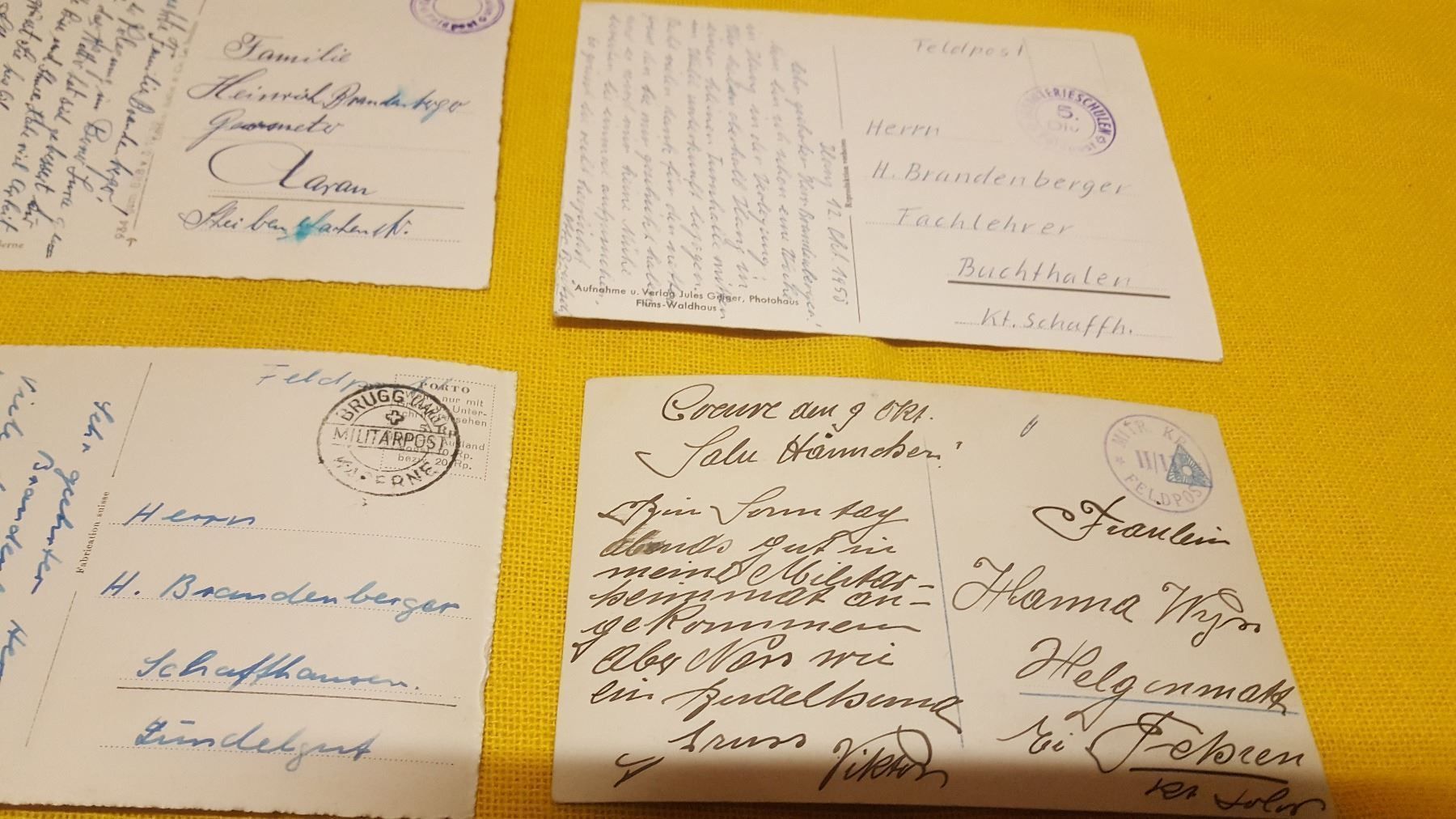 Tutti i francobolli: Lot von 10 Stk. Feldpostbelege Schweiz – Usato da Remetschwil venduto da Hofiii 5
