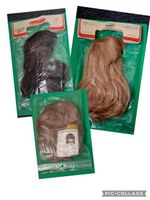 3 Echthaar Glorex Puppenperücken Originalverpackt.