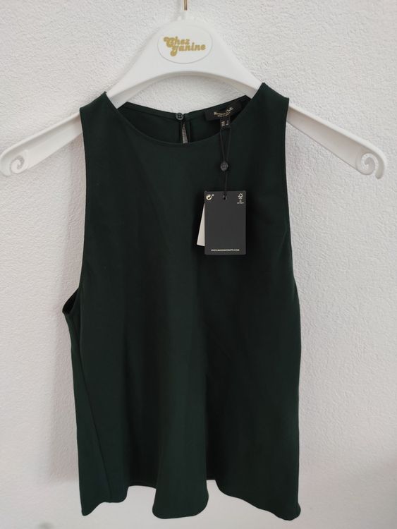 Wednesday's Girl – Geripptes Neckholder-Top In Weiß
