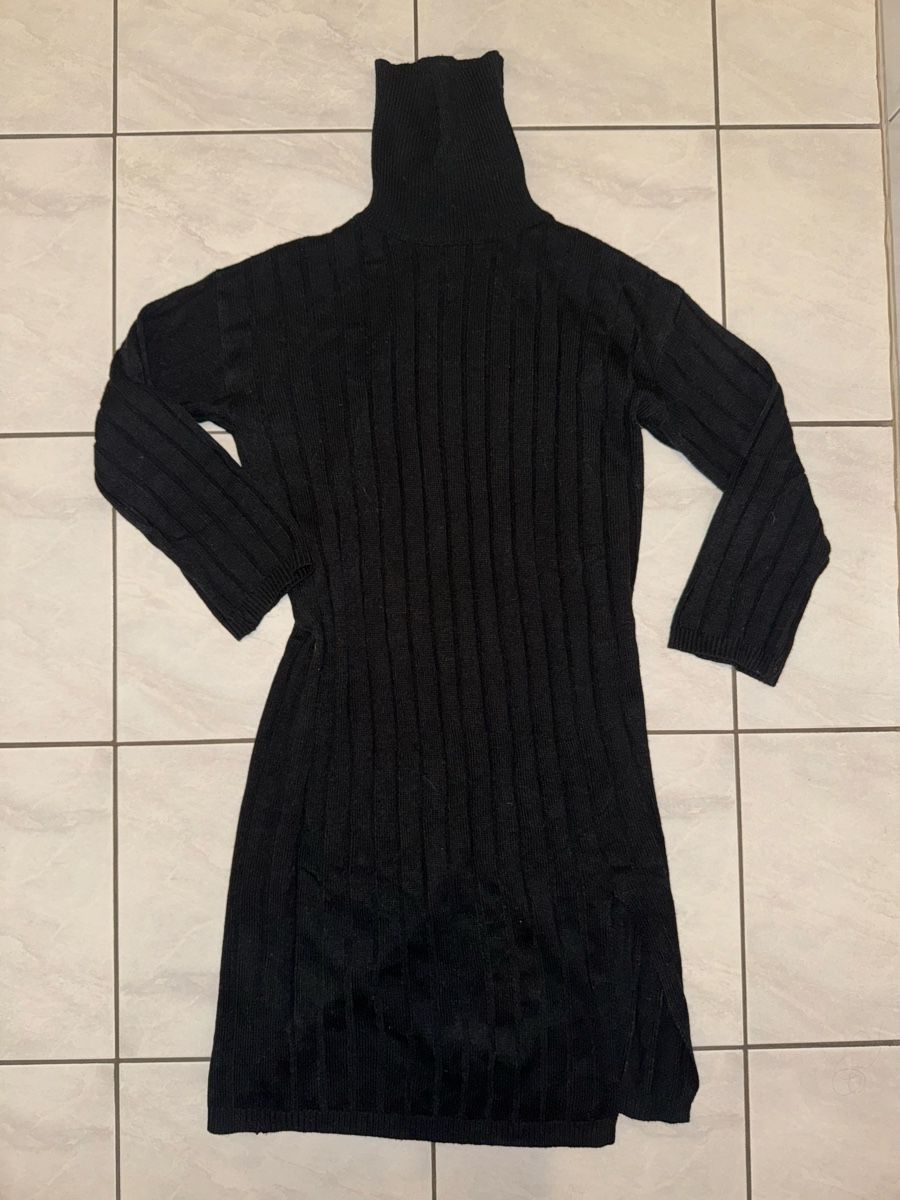 Vestiti: Schwarzes Strickkleid, Rollkragen – Usato da Hergiswil NW venduto da kaufe_bei_kaufmann 1