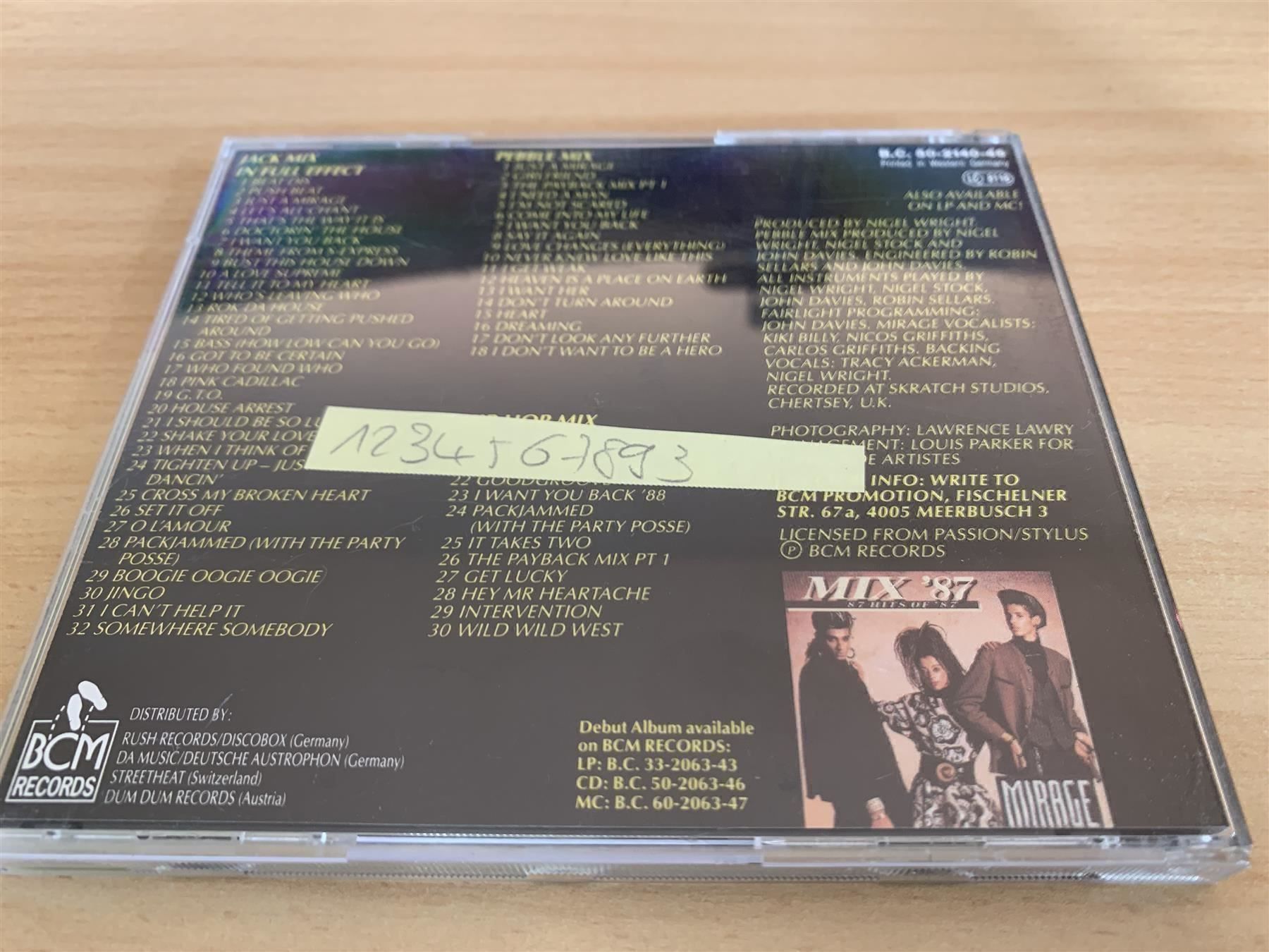 CDs: Mirage – Jack Mix (In Full Effect) – Gebraucht aus Rikon im Tösstal von Alpenmutz 1