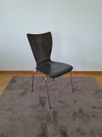 Stuhl Holz schwarz Metallgestell 