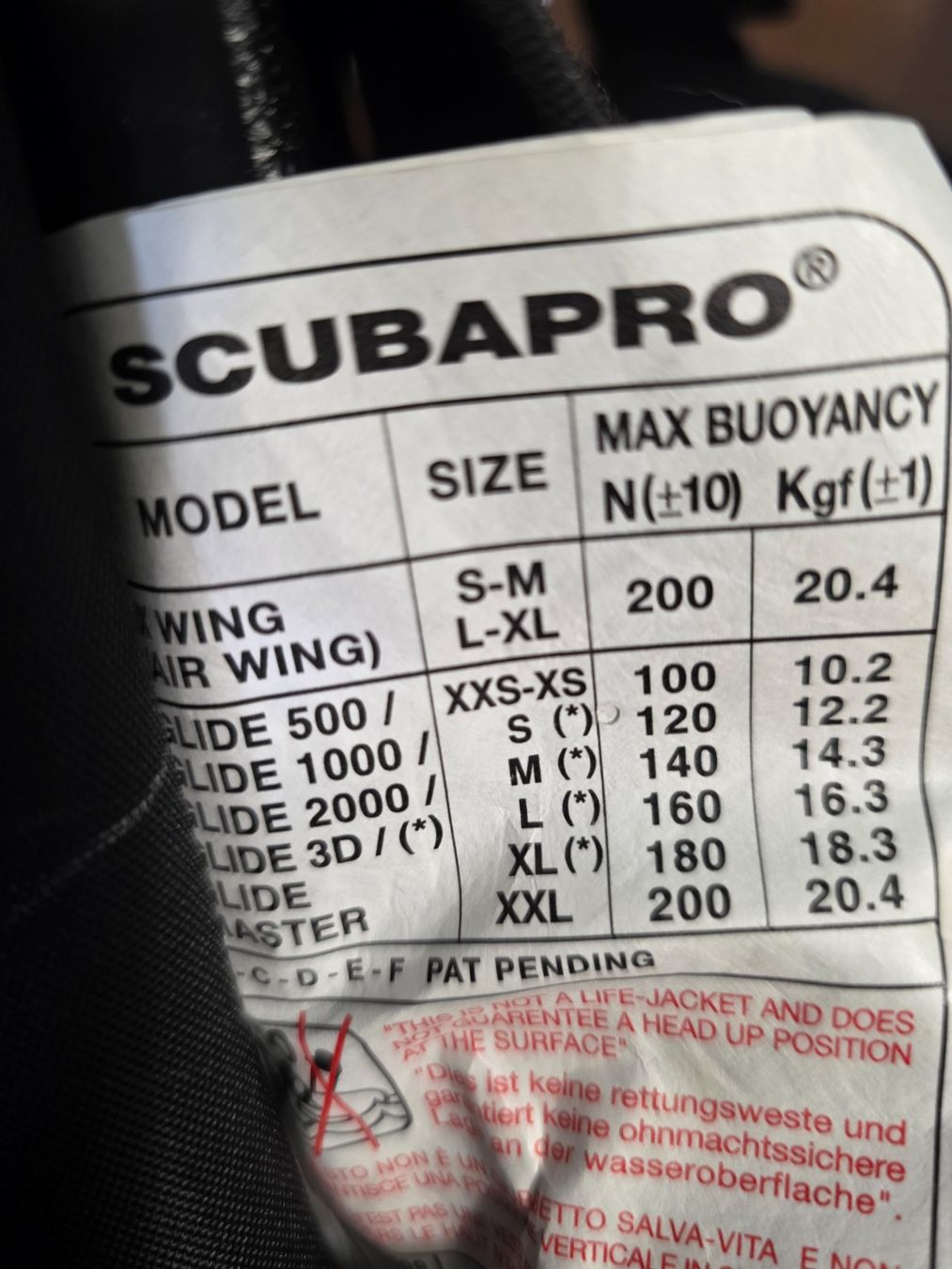 Gilet & Giacche: Scubapro BCD Glide 2000 Tarierweste, neu, Grösse S – Usato da Cham venduto da pichurrita 5