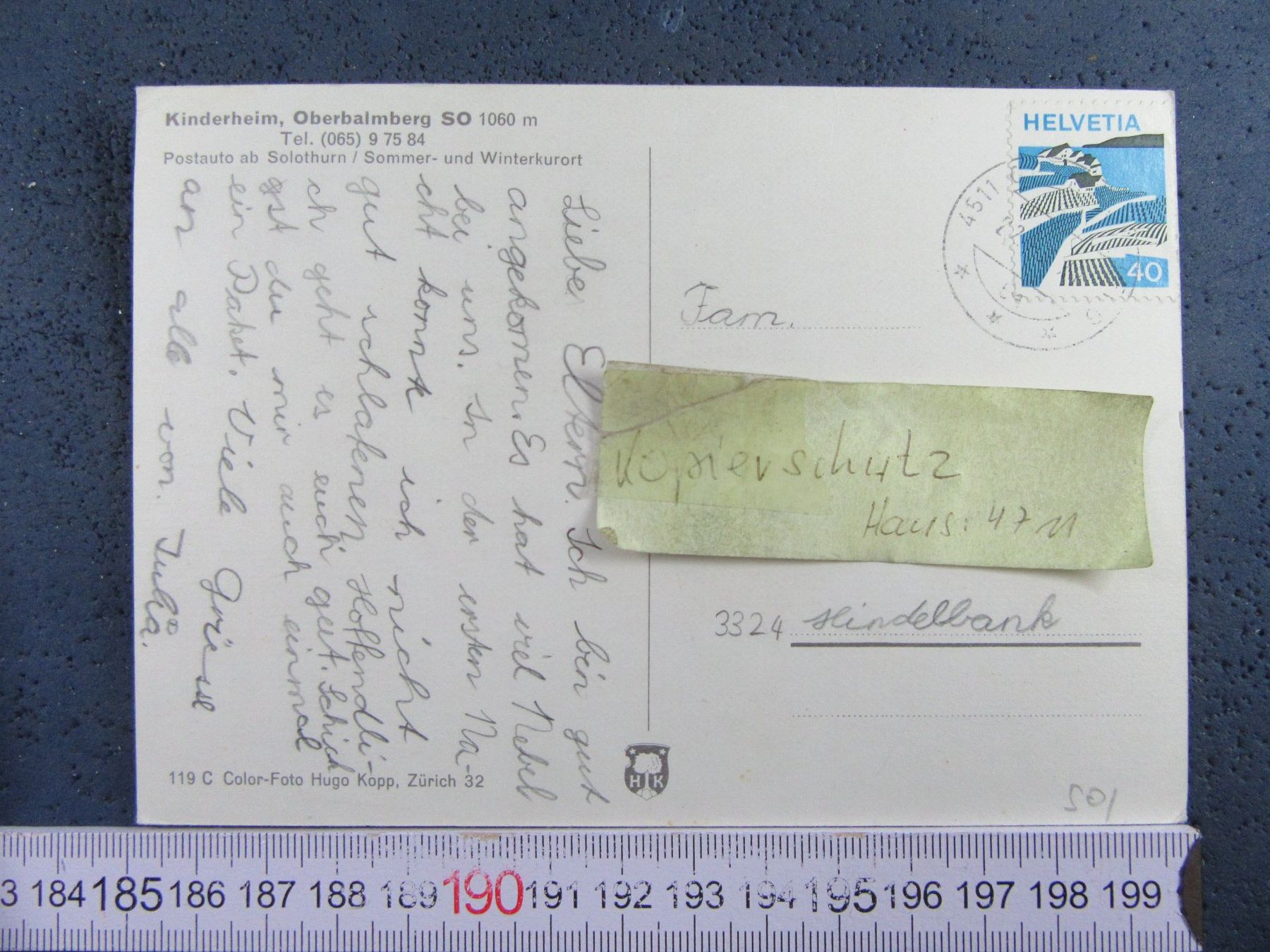 Cartes postales: OBERBALMBERG SO AK KINDERHEIM BELEBT – D'occasion à Ettingen par Hausi4711 1