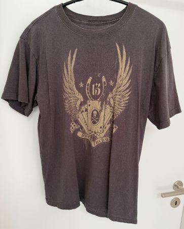 Lucky Brand Shirt - braun mit Aufdruck - Grösse S
