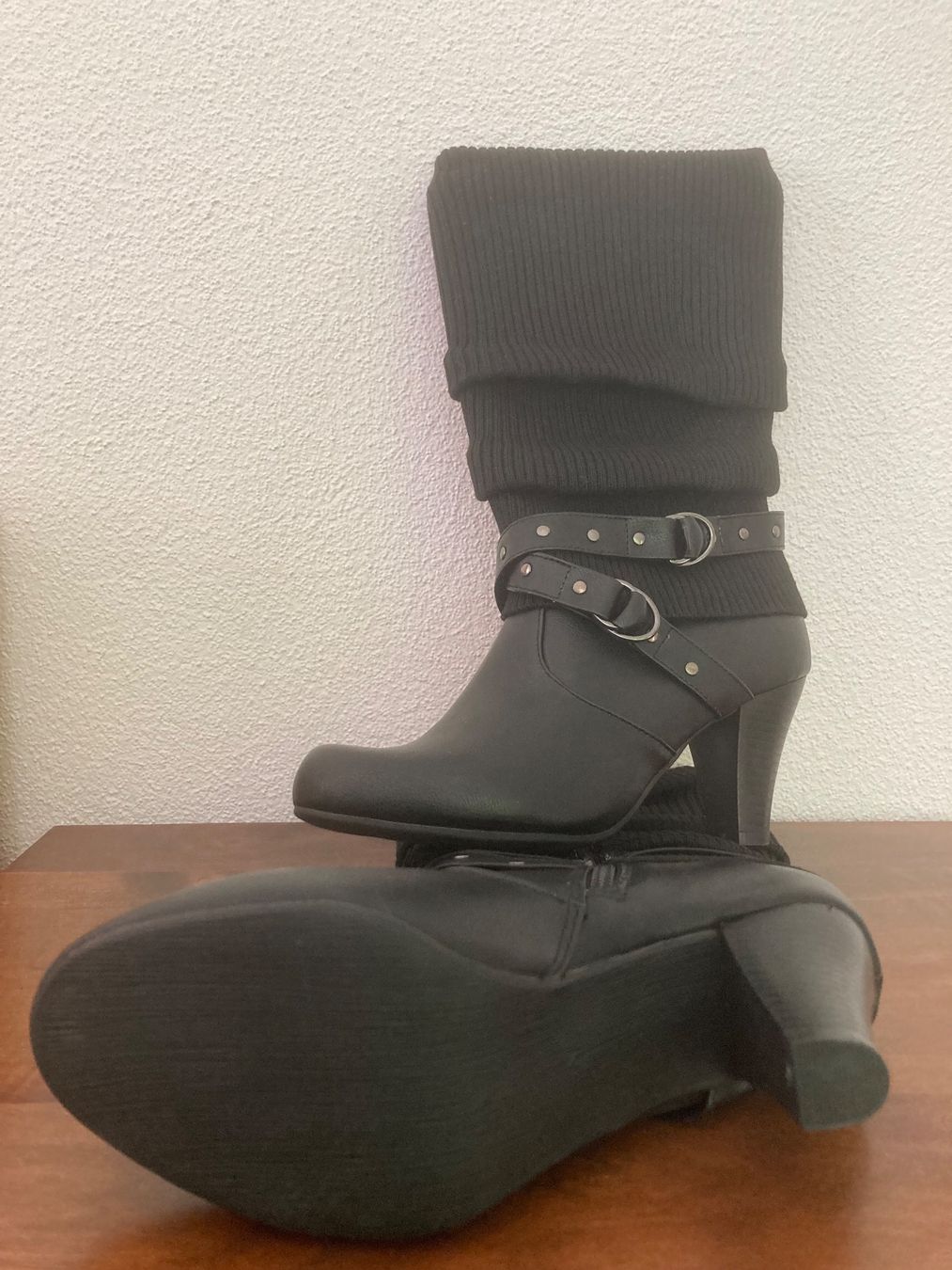 Damenschuhe: Schwarze Damen-Stiefel mit Absatz Gr. 40 – Neu und originalverpackt aus Uznach von Apuutze 6