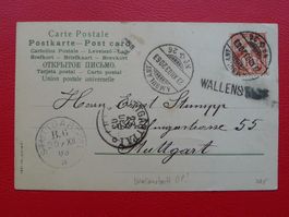1903: BAHNPOST: WALLENSTADT (SG) nach STUTTGART mit 61B.