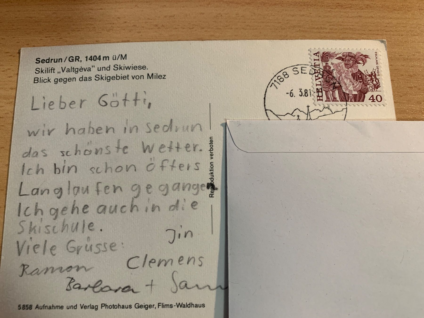 Cartoline postali: ANTIKE ANSICHTSKARTE SEDRUN/GR********* – Usato da Ibach venduto da lisch3 1