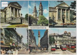 Winterthur - Bahnhofplatz, Marktgasse, Stadthaus, Justitiabr