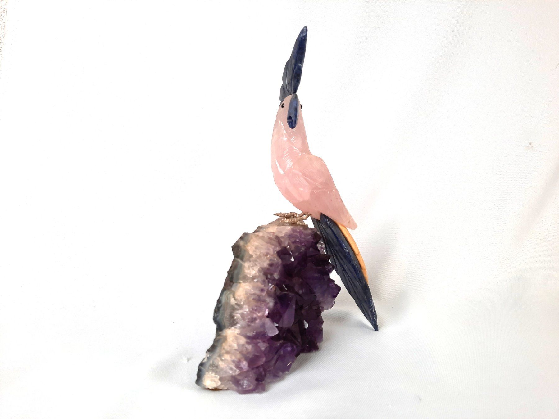 Minerali & Pietre curative: Kakadu auf Amethyst – Usato da Beinwil am See venduto da Restwert_Beinwil 1