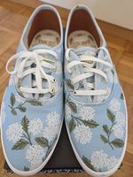 Chaussures baskets bleu pastel fleurs Keds rifle paper 