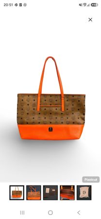 MCM Tote Bag braun orange mit Zubehör sehr guter Zustand