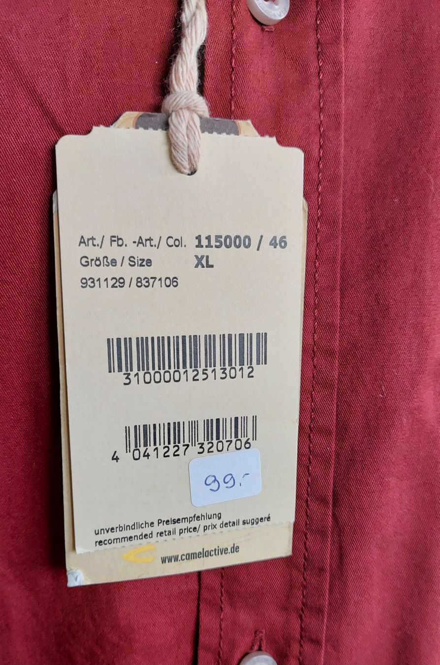 Camicie: Neues Camel Active Herren Hemd Grösse XL – Nuovo e nell'imballaggio originale da Basel venduto da Mazzo84 1