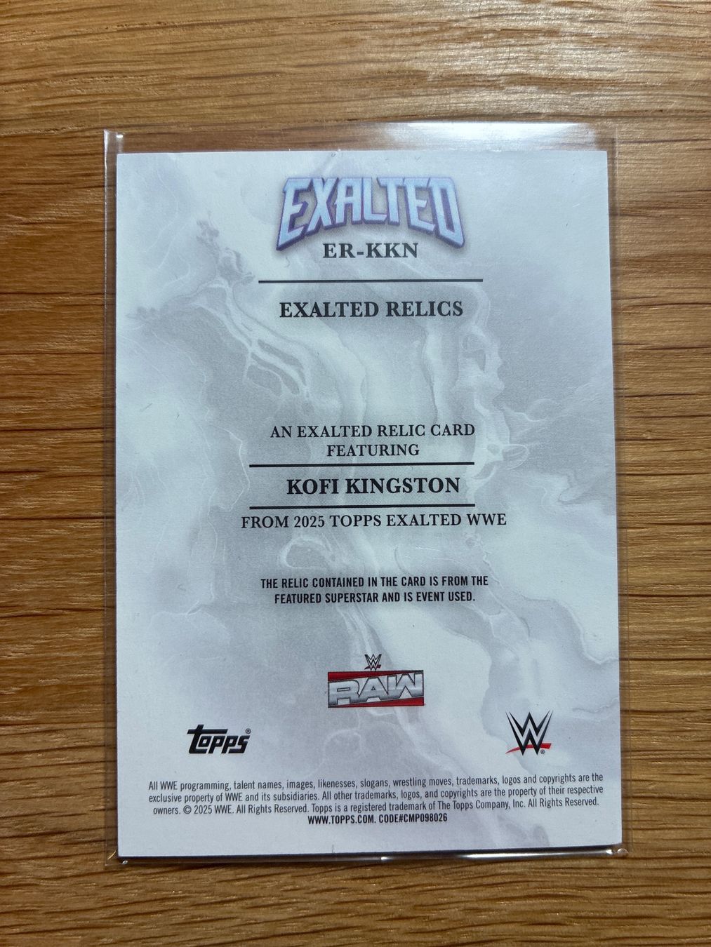 Topps Carte collezionabili: Topps Exalted WWE Kofi Kingston Patch /99 – Usato da Wangenried venduto da Garagara 1