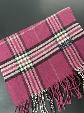 Écharpe Burberry Carre Laine Rose
