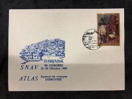 First Day Cover Dubrovnik SNAV 1989 Yugoslavia stamp