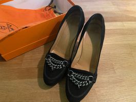 Hermes | schwarzer Pumps, Wildleder, Grösse 38